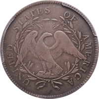 1795 Flowing Hair Dollar ($1) 2 Leaves REVERSE Image