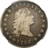 1795 Flowing Hair Dollar ($1) 3 Leaves Obverse Image