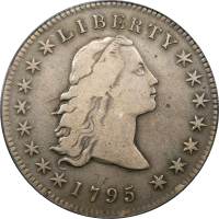 1795 Flowing Hair Dollar ($1) 3 Leaves OGH Obverse Image