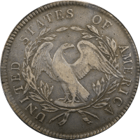 1795 Flowing Hair Dollar ($1) 3 Leaves OGH Reverse Image