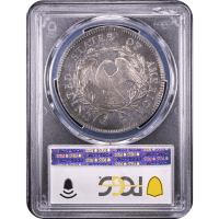 1795 Flowing Hair Dollar ($1) 3 Leaves Reverse Slab Image