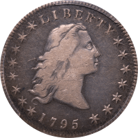 1795 Flowing Hair Dollar ($1) 3 Leaves Obverse Image