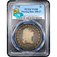 1795 Flowing Hair Dollar ($1) BB-27 Obverse Slab Image