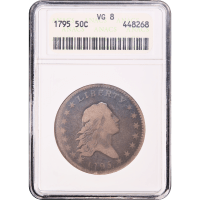 1795 Flowing Hair Half Dollar (50c) Obverse Slab Image