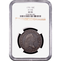 1795 Flowing Hair Half Dollar (50c) Obverse Slab Image
