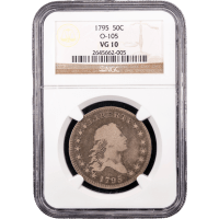 1795 Flowing Hair Half Dollar (50c) O-105 Obverse Slab Image