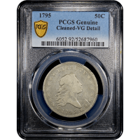 1795 Flowing Hair Half Dollar (50c) Obverse Slab Image