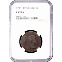 1795 Flowing Hair Large Cent (1c) Lettered Edge Obverse Slab Image