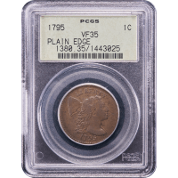 1795 Liberty Cap Large Cent (1c) Plain Edge OGH Obverse Slab Image