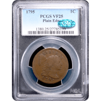 1795 Liberty Cap Large Cent (1c) Plain Edge Obverse Slab Image