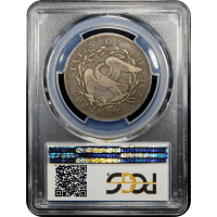 1795/1795 Flowing Hair Half Dollar (50c) 2 Leaves Recut Date Reverse Slab Image