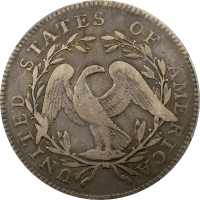 1795/1795 Flowing Hair Half Dollar (50c) 2 Leaves Recut Date Reverse Image