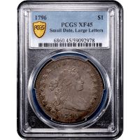 1796 Draped Bust Dollar ($1) Small Date Large Letters Obverse Slab Image