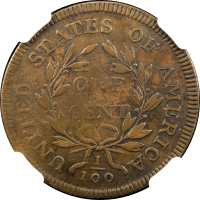 1797 Draped Bust Large Cent (1c) Reverse of 1797, Stems Reverse Image