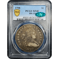 1798 Draped Bust Dollar ($1) BB-118  Obverse Slab Image