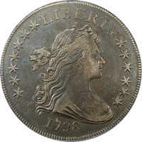 1798 Draped Bust Dollar ($1) Small Eagle, 13 Stars OBVERSE Image