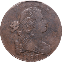 1798 Draped Bust Large Cent (1c) 2nd Hair Style Obverse Image