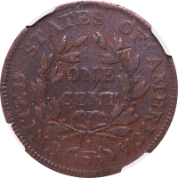 1798 Draped Bust Large Cent (1c) First Hair Style S-148 REVERSE Image