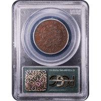 1798 Draped Bust Large Cent (1c) Second Hair Style OGH Reverse Slab Image