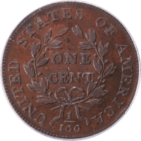 1798 Draped Bust Large Cent (1c) Second Hair Style OGH Reverse Image