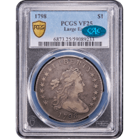 1798 Large Eagle Draped Bust Dollar ($1) Obverse Slab Image