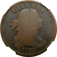 1798/7 Draped Bust Large Cent (1c) Obverse Image
