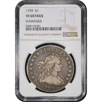 1799 Draped Bust Dollar ($1) Obverse Slab Image