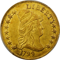 1799 Draped Bust Gold Eagle ($10) Small Stars Obverse Obverse Image