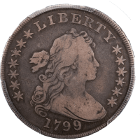 1799/8 Draped Bust Dollar ($1) 15 Reverse Stars Obverse Image