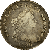 1799/8 Draped Bust Dollar ($1) B-3 15 Reverse Stars OBVERSE Image