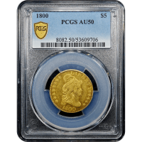 1800 Draped Bust Gold Half Eagle ($5) SLAB Image