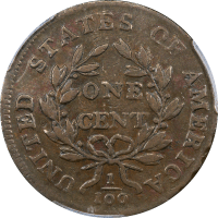 1800 Draped Bust Large Cent (1c) S-197 Reverse Image