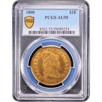 1800 Turban Head Gold Eagle ($10) Obverse Slab Image