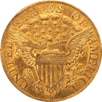 1800 Turban Head Gold Eagle ($10) Reverse Image