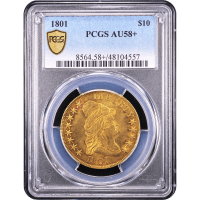 1801 Draped Bust Gold Eagle ($10) Obverse Slab Image