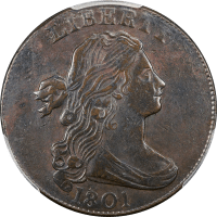 1801 Draped Bust Large Cent (1c) 3 Errors Reverse Obverse Image