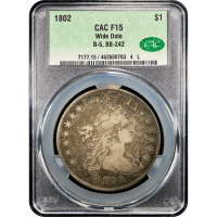 1802 Draped Bust Dollar ($1) Wide Date Obverse Slab Image