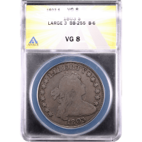 1803 Draped Bust Dollar ($1) Large 3 Obverse Slab Image