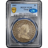 1803 Draped Bust Dollar ($1) Large 3 Obverse Slab Image