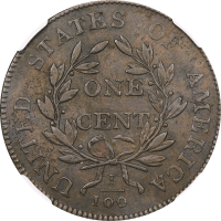 1803 Draped Bust Large Cent (1c) Small Date Small Fraction S-254 Reverse Image