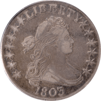 1803 Large 3 Draped Bust Half Dollar (50c) OBVERSE Image