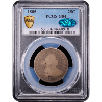 1805 Draped Bust Quarter (25c) Obverse Slab Image