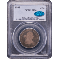 1805 Draped Bust Quarter (25c) Obverse Slab Image