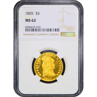 1805 Turban Gold Half Eagle ($5) Obverse Slab Image
