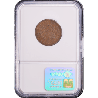 1806 Draped Bust Half Cent (1/2) Small 6, No Stems Reverse Slab Image