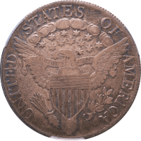 1806 Draped Bust Half Dollar (50c) Point 6 No Stem REVERSE Image