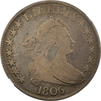 1806 Draped Bust Half Dollar (50c) Pointed 6, Stem OBVERSE Image