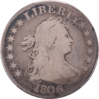 1806 Draped Bust Quarter (25c) Browning 3 Obverse Image
