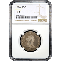 1806 Draped Bust Quarter (25c) Obverse Slab Image