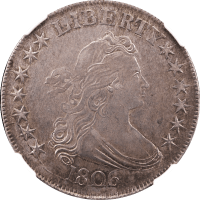 1806 Pointed 6 Stem Draped Bust Half Dollar (50c) O-116 OBVERSE Image